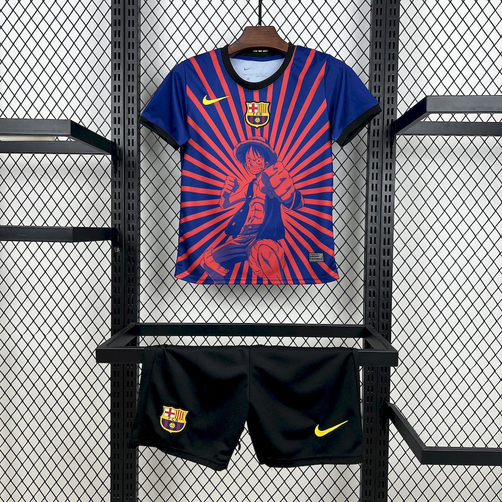 (NIÑO) CONJUNTO FC BARCELONA X ONE PIECE SPECIAL EDITION 2025/26